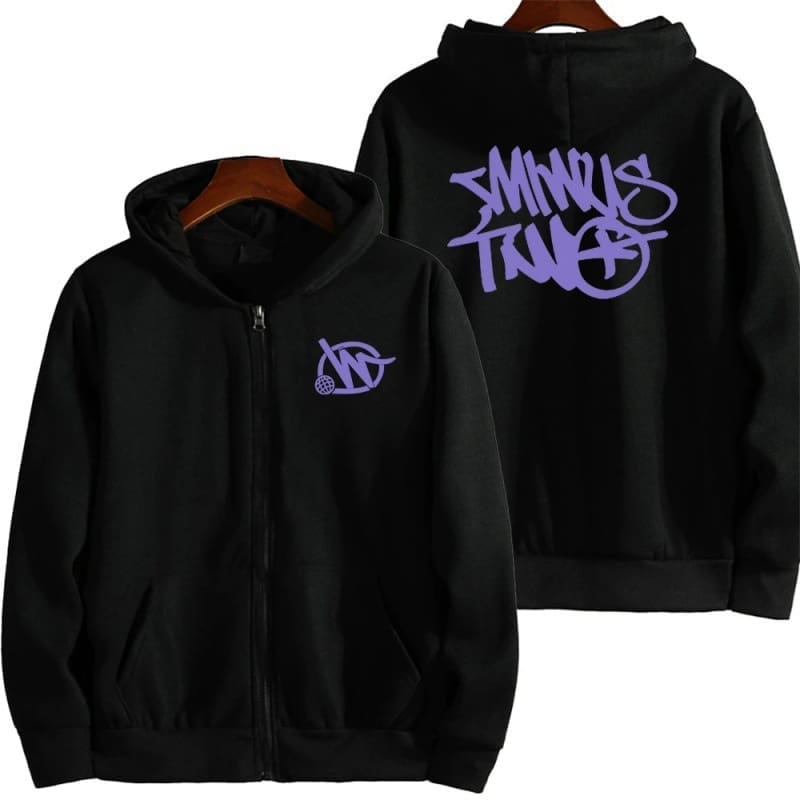 Letter Print Zipper Hoodie Coat Men’s and Women’s Spring Autumn Wear