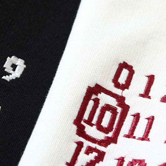 Maison Margiela MM6 Embroidered Digital Hoodie for Men and Women