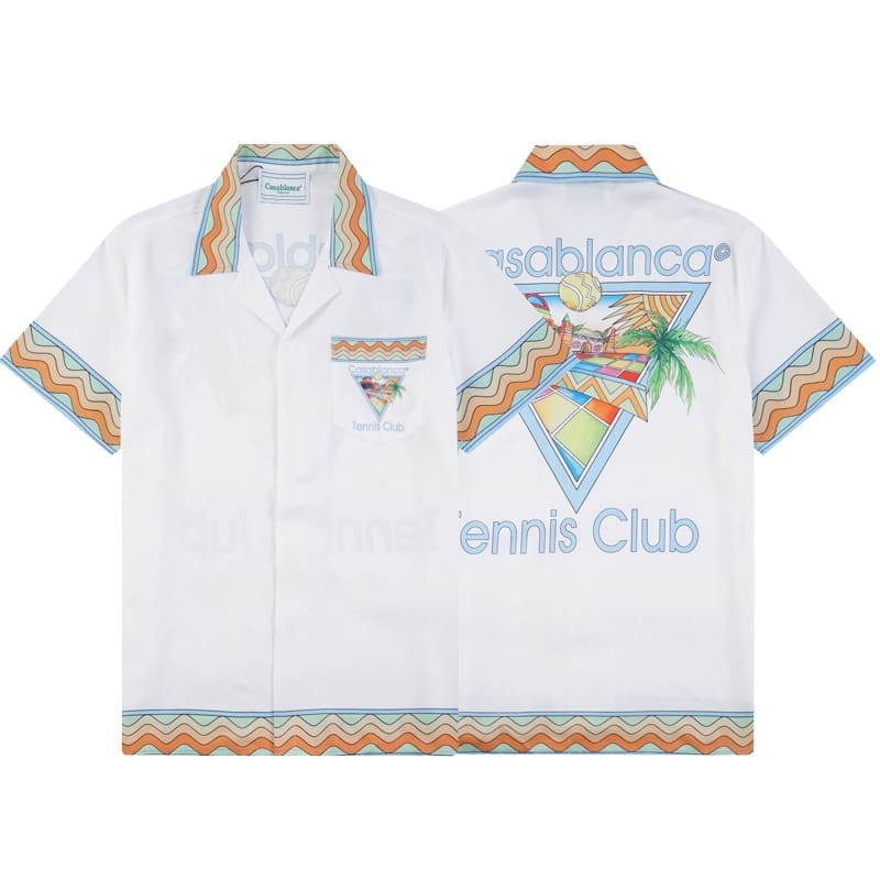 Casablanca Vacation Printed Shirt and Quick-Drying Shorts Summer Beach Set