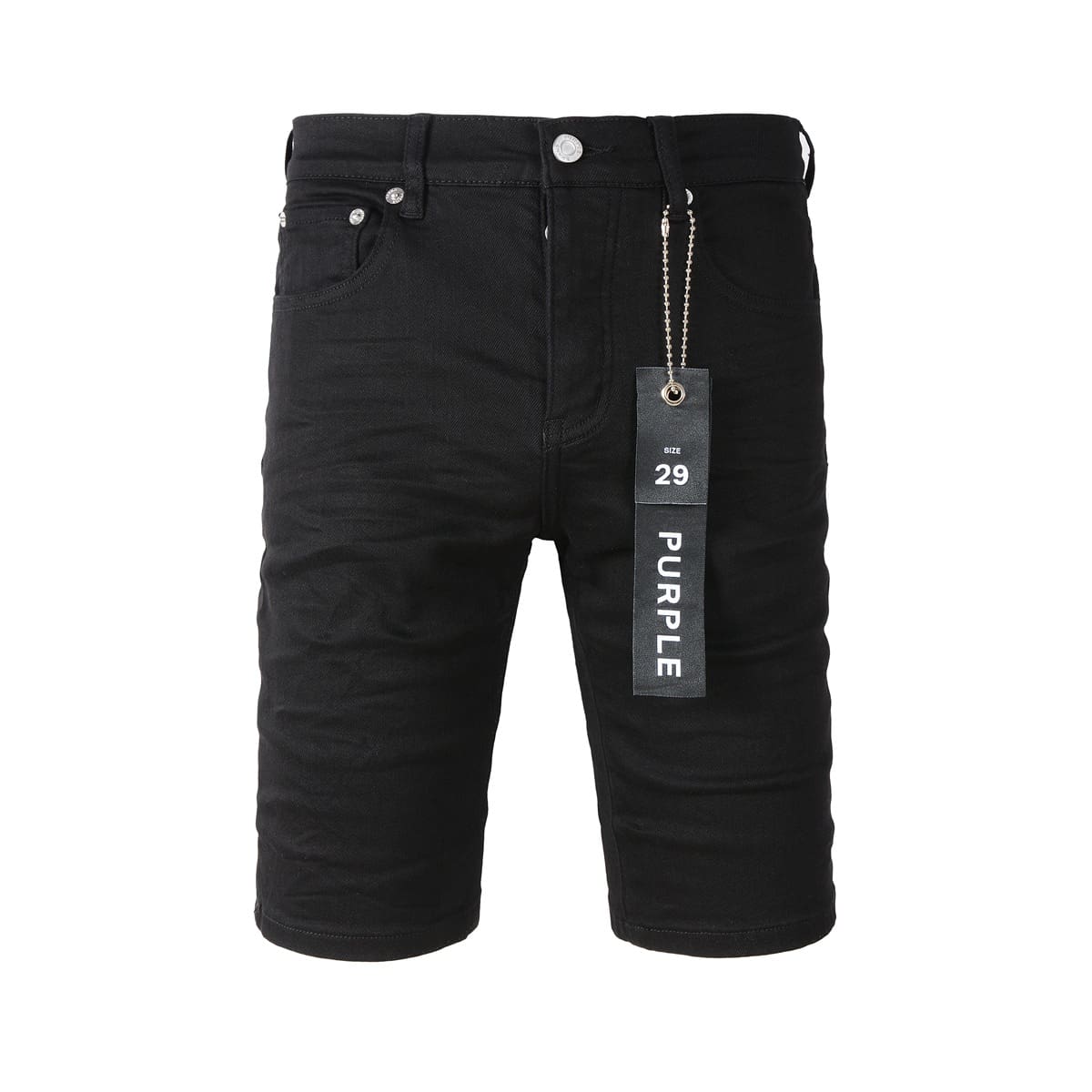 pu*re b*and black denim shorts cross-border factory direct sales 5023
