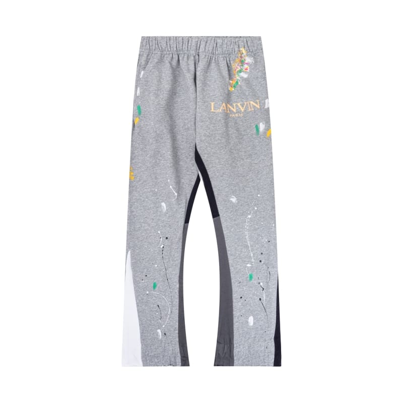 Gallery Dept hand-painted splash-ink contrast color trousers casual loose bootcut trousers Fine Cotton