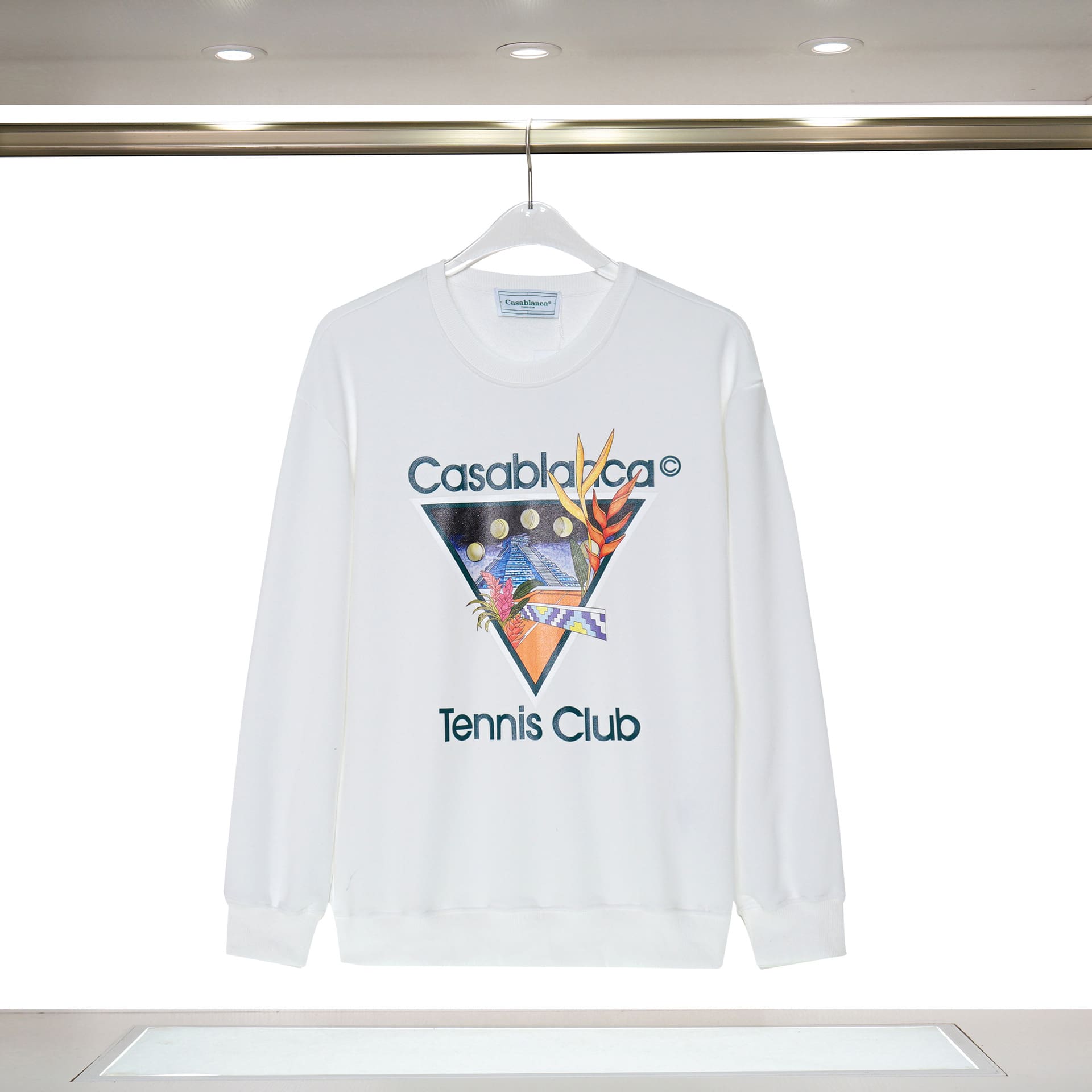 Casablanca Cotton Round-Neck Men’s Long Sleeve Sweatshirt