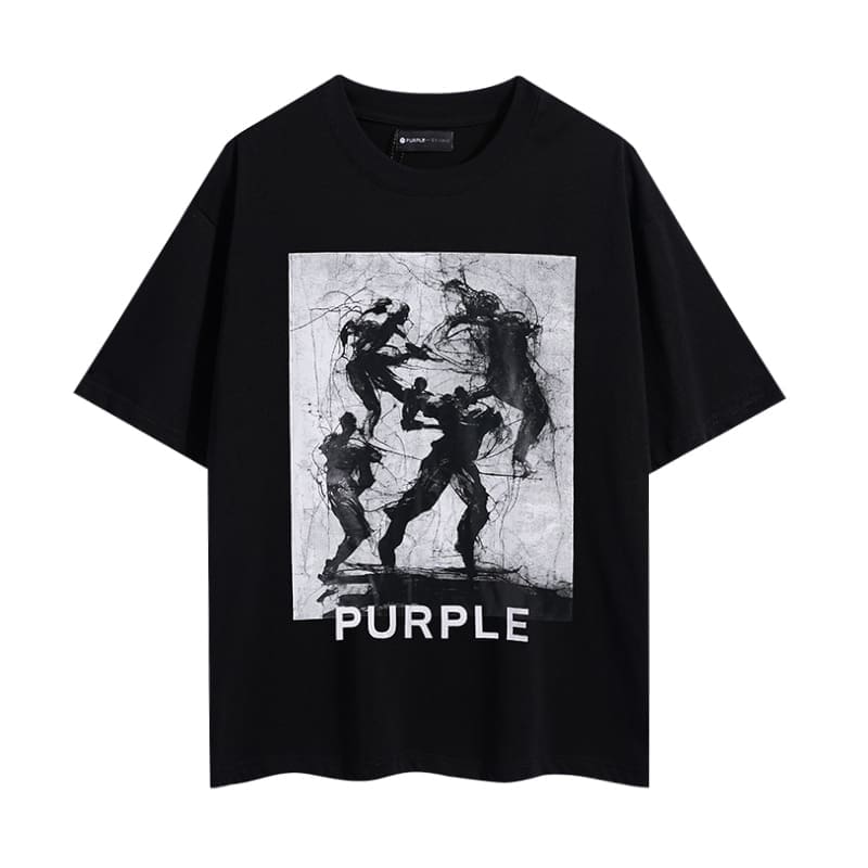pu*re b*and letter print t-shirt high street cotton round neck for men and women