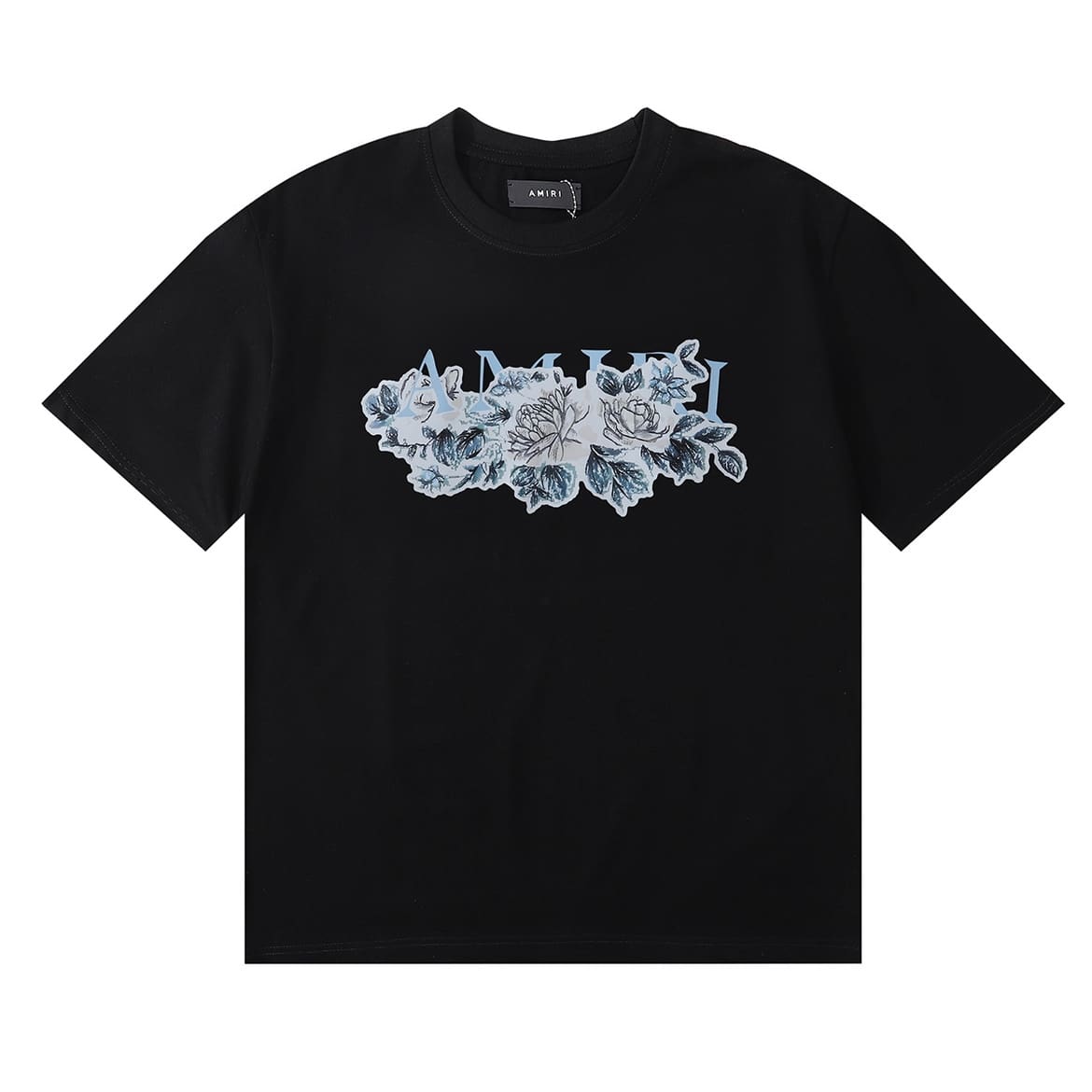 Amiri Fashion Solid Color High Street T-Shirt Retro Loose Fit A