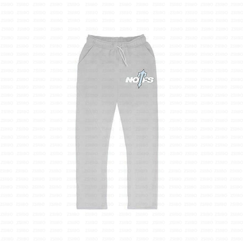 NOFS Printed Sports Suit American Retro Hooded Sweater and Casual Trousers for Men and Women