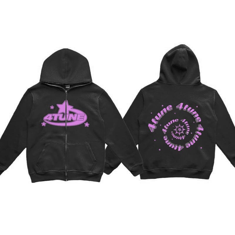 full F**e zipper hoodie men’s american retro y2k style