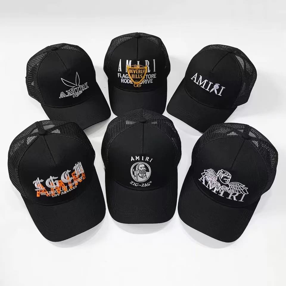 Amiri Embroidered Baseball Cap Sun Protection High Street Style