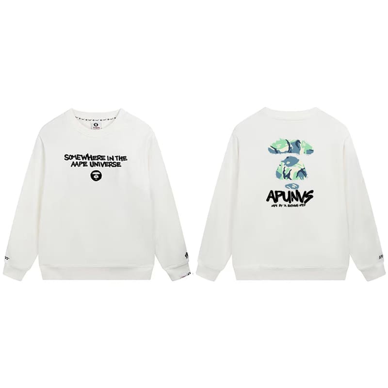 AAPE Ape Head Camouflage Loose Terry Hoodie for Men and Women