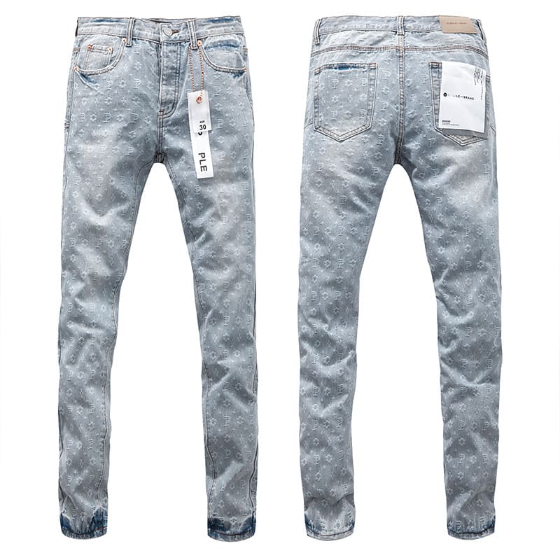 pu*re b*and high street hole & patch straight jeans retro style