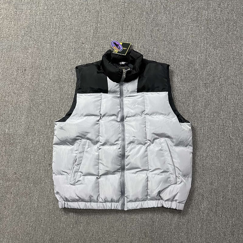 Corteiz Contrast Color Embroidered Stand Collar Cotton Vest