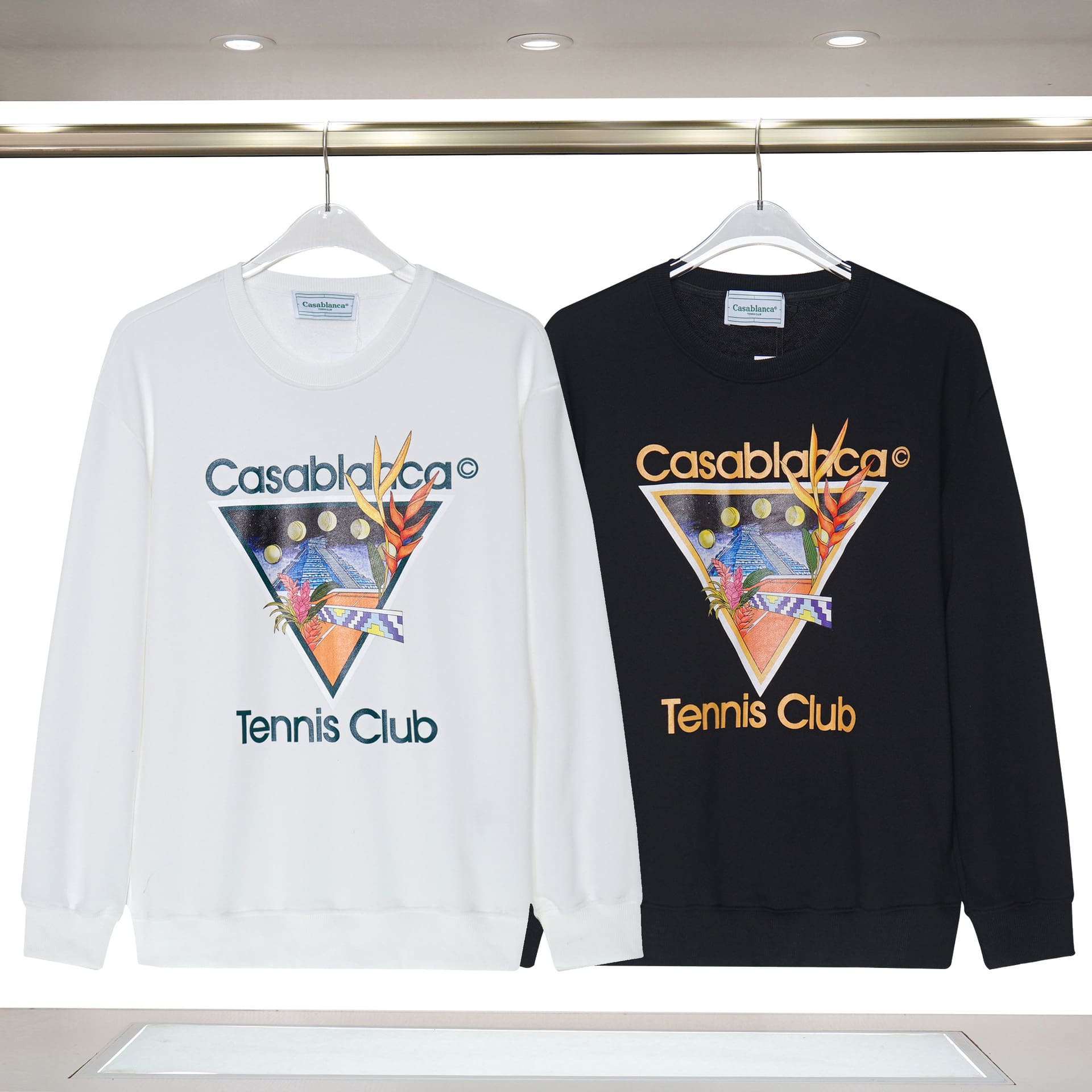 Casablanca Cotton Round-Neck Men’s Long Sleeve Sweatshirt