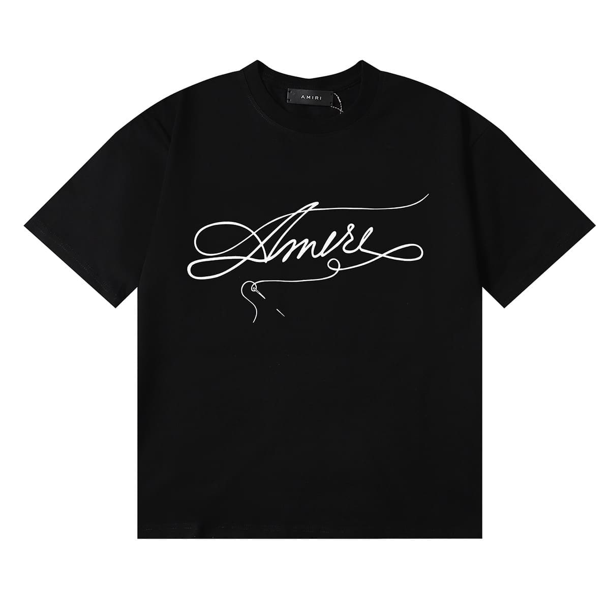 Amiri Fashion Solid Color High Street T-Shirt Retro Loose Fit 2