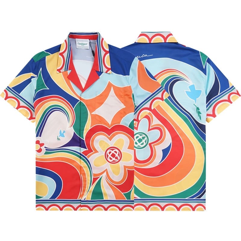 Casablanca Vacation Printed Shirt and Quick-Drying Shorts Summer Beach Set