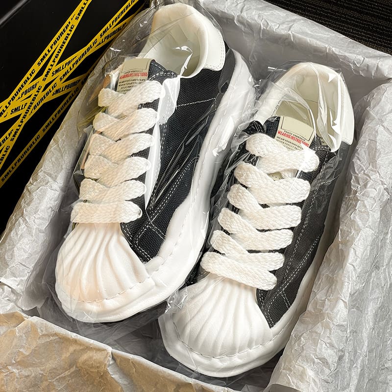 Maison Mihara Shell Toe Thick Sole Canvas Shoes