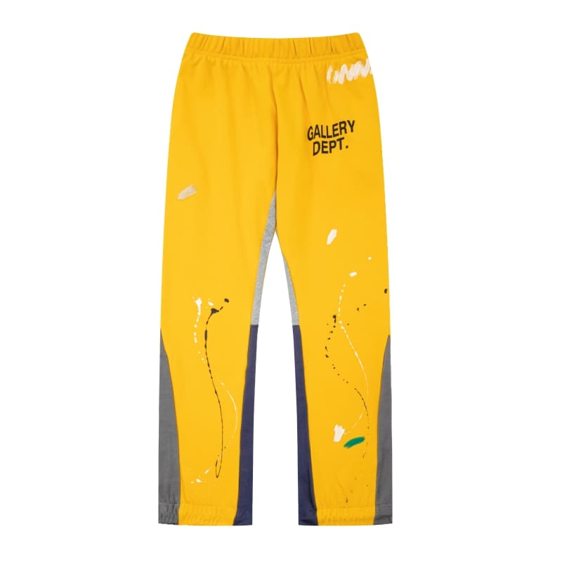 Gallery Dept hand painted splash ink contrast color trousers casual loose bootcut trousers