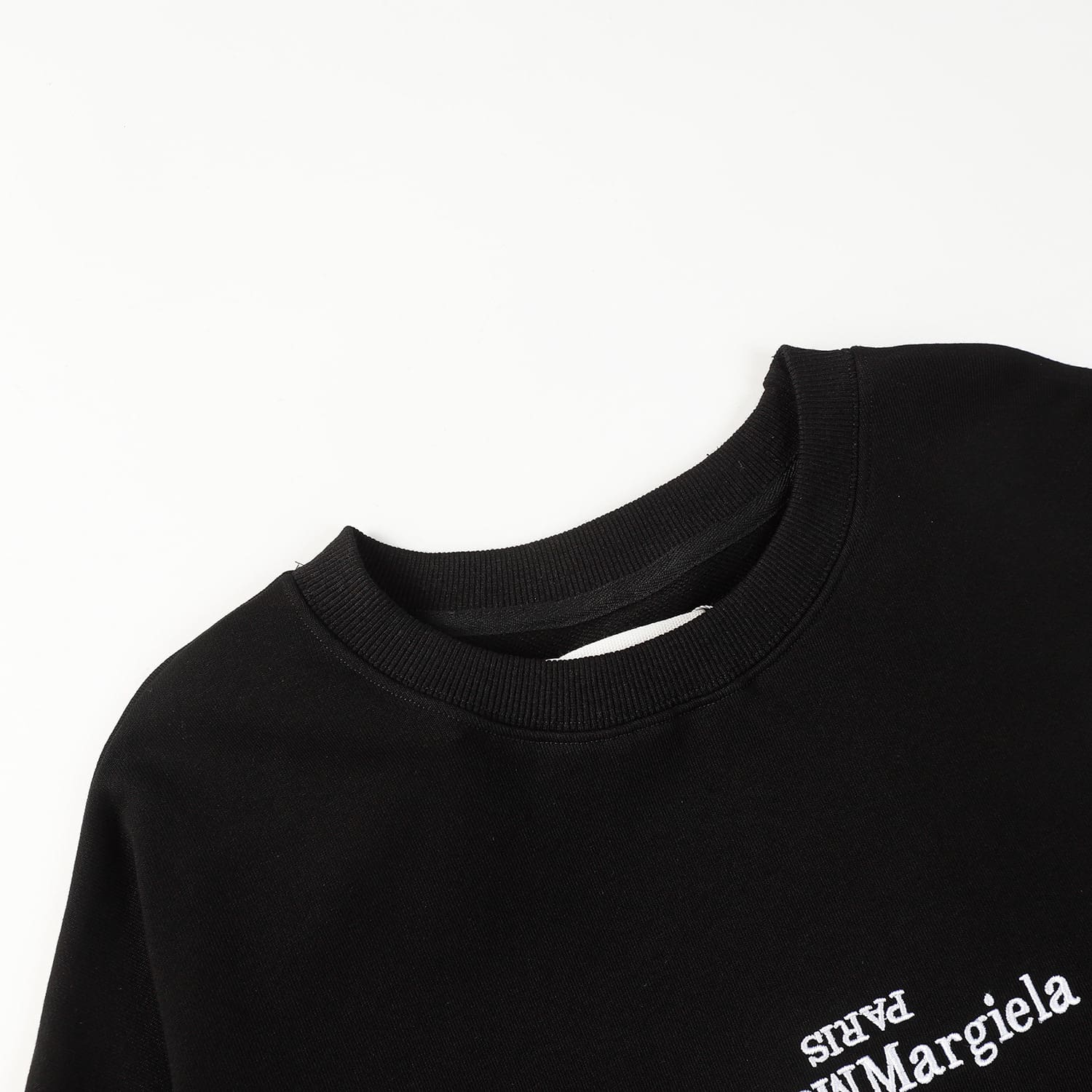 Maison Margiela MM6 Embroidered Letter Crew Neck Pullover for Men and Women