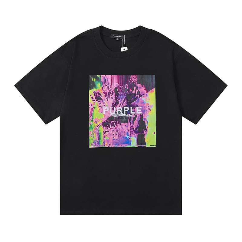 vlone fog pu*re b*and oil painting print t-shirt for men