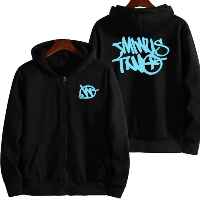 Letter Print Zipper Hoodie Coat Men’s and Women’s Spring Autumn Wear