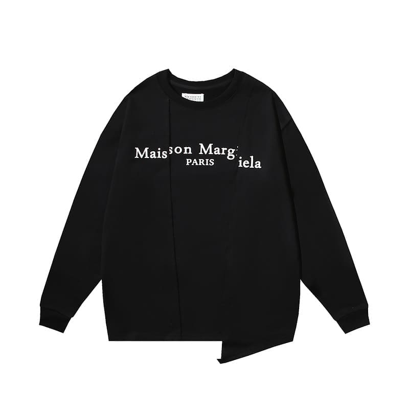Maison Margiela MM6 Terry Stitching Sweatshirt Unisex Style