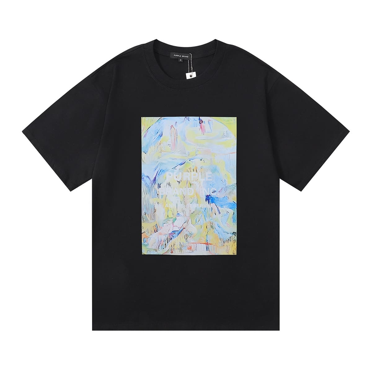 pu*re b*and loose cotton t-shirt round neck short sleeves for men