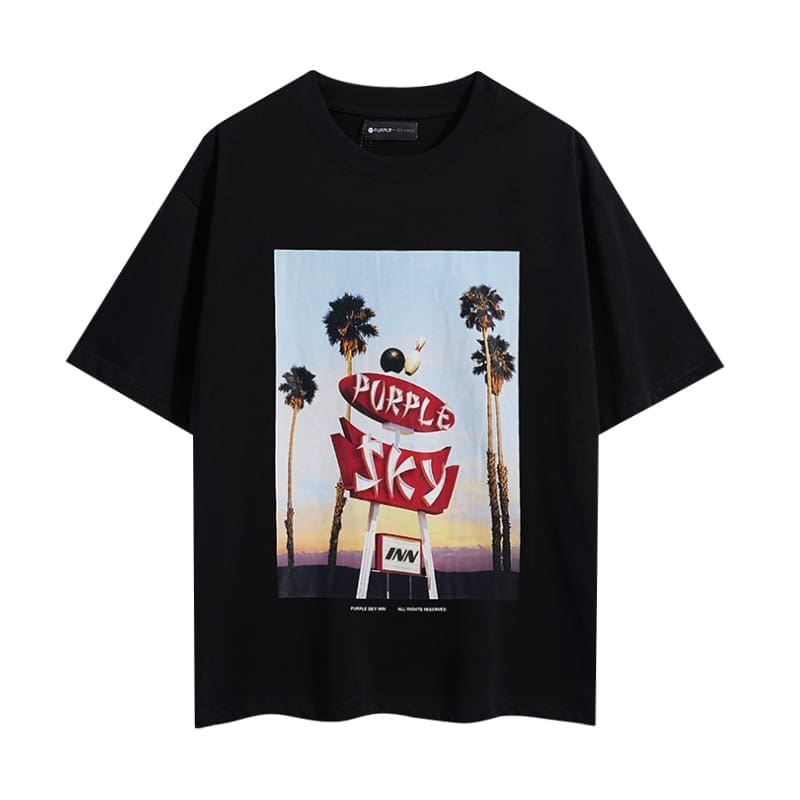 pu*re b*and letter print t-shirt high street cotton round neck for men and women