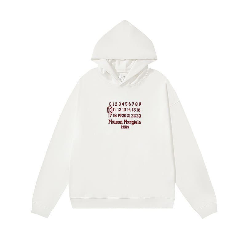 Maison Margiela MM6 Embroidered Digital Hoodie for Men and Women