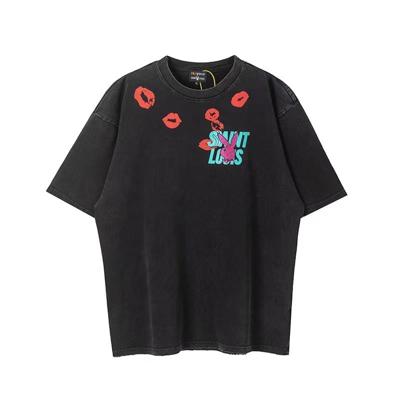 saint L**is hot drill vintage washed vtg short sleeve t-shirt for men