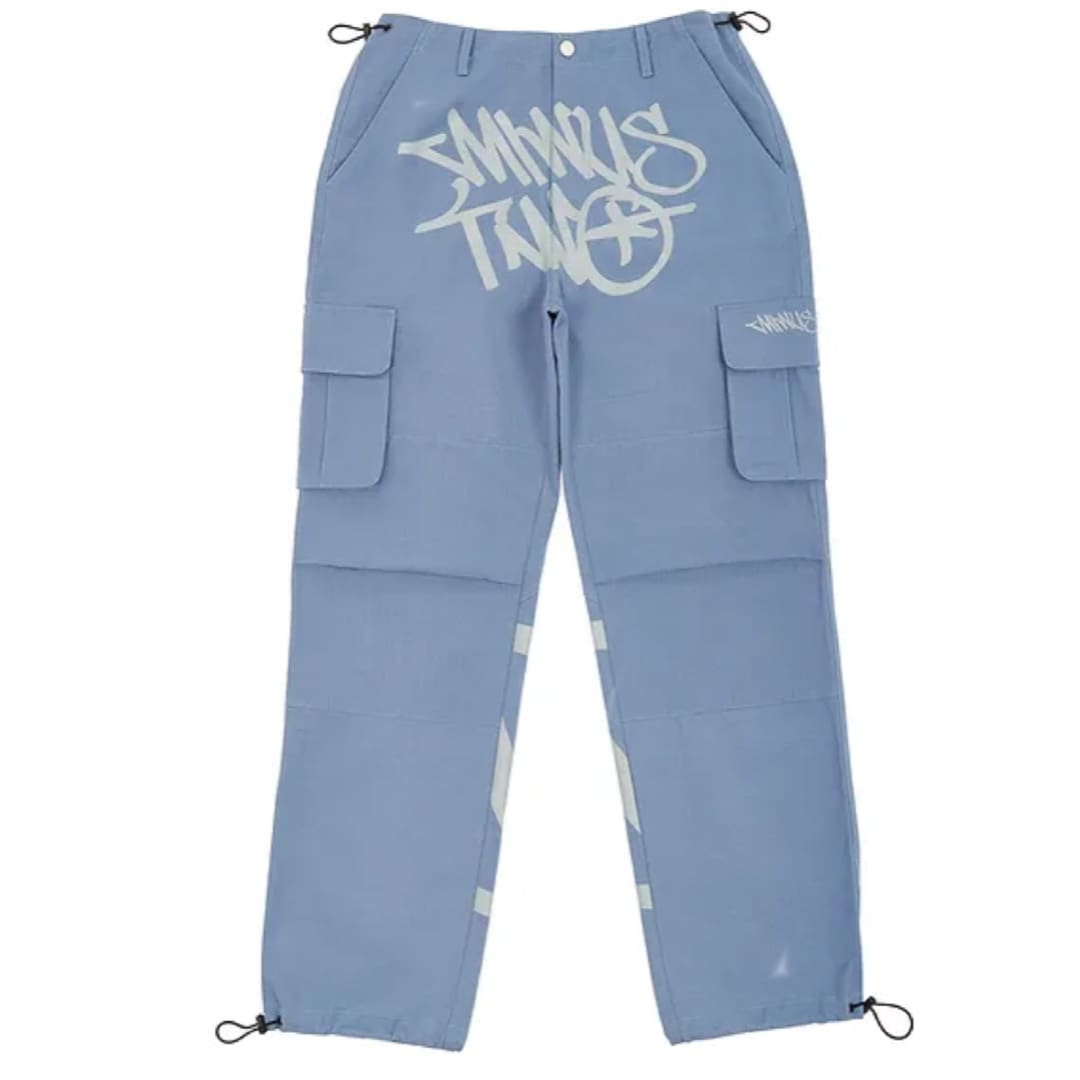 Minus Two Cargo Pants Casual Straight-Leg Loose Fit Hip Hop Star Style D