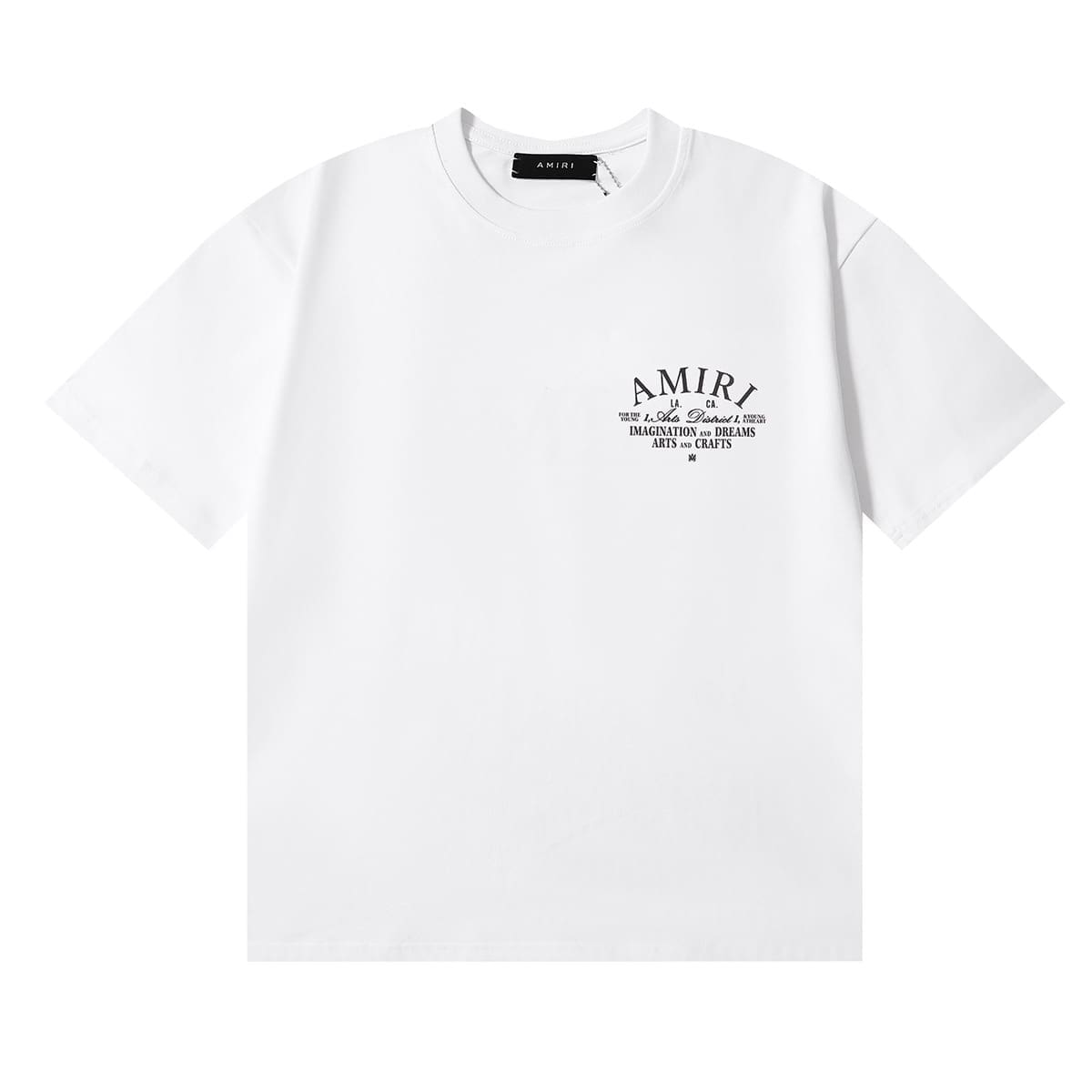 Amiri Fashion Solid Color High Street T-Shirt Retro Loose Fit 2