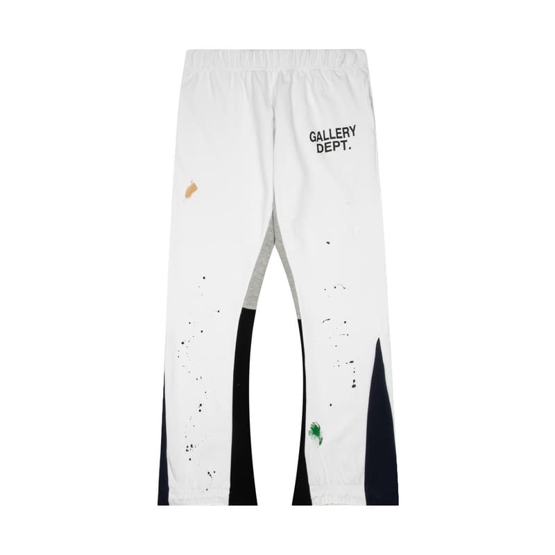 Gallery Dept hand painted splash ink contrast color trousers casual loose bootcut trousers