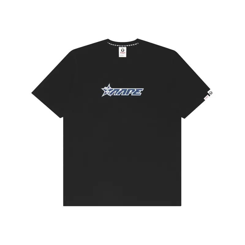 AAPE Camouflage Letter Print Loose Short Sleeve T-Shirt for Men and Women
