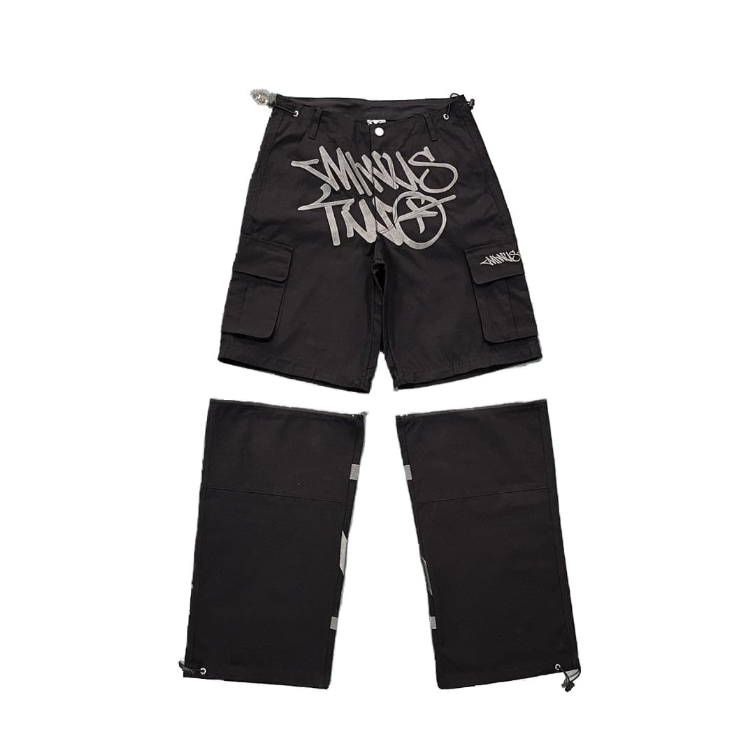 Minus Two Cargo Pants Casual Straight-Leg Loose Fit Hip Hop Star Style G