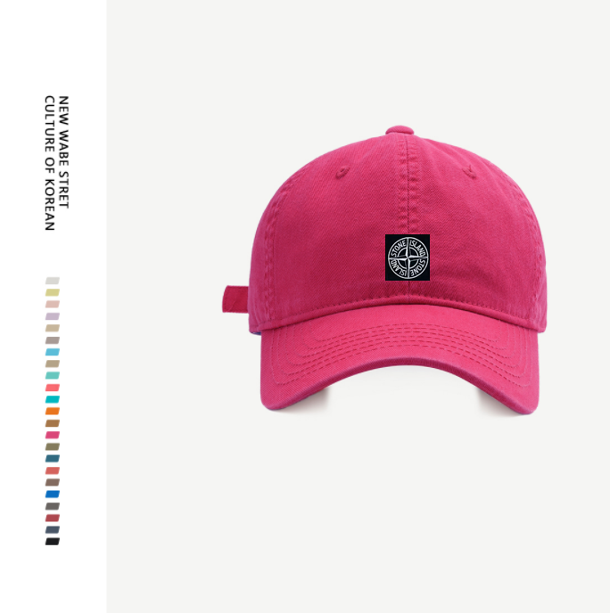 Genuine goods verified stone baseball cap compass embroidered peaked cap sun protection for men and women curved brim sun hat