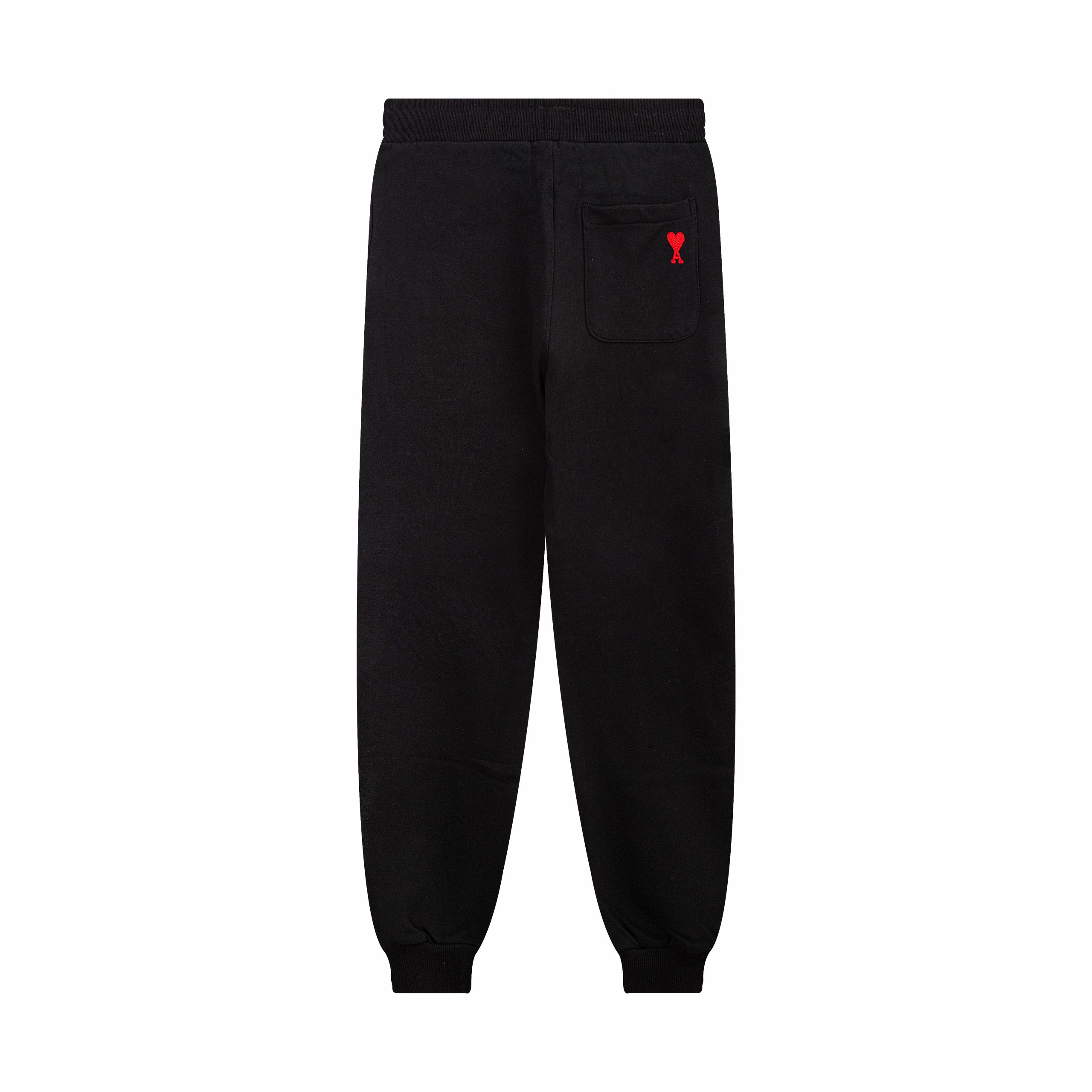 AMI paris classic love men’s trousers embroidered solid color drawstring casual pants sports pants ankle-tied loose trousers