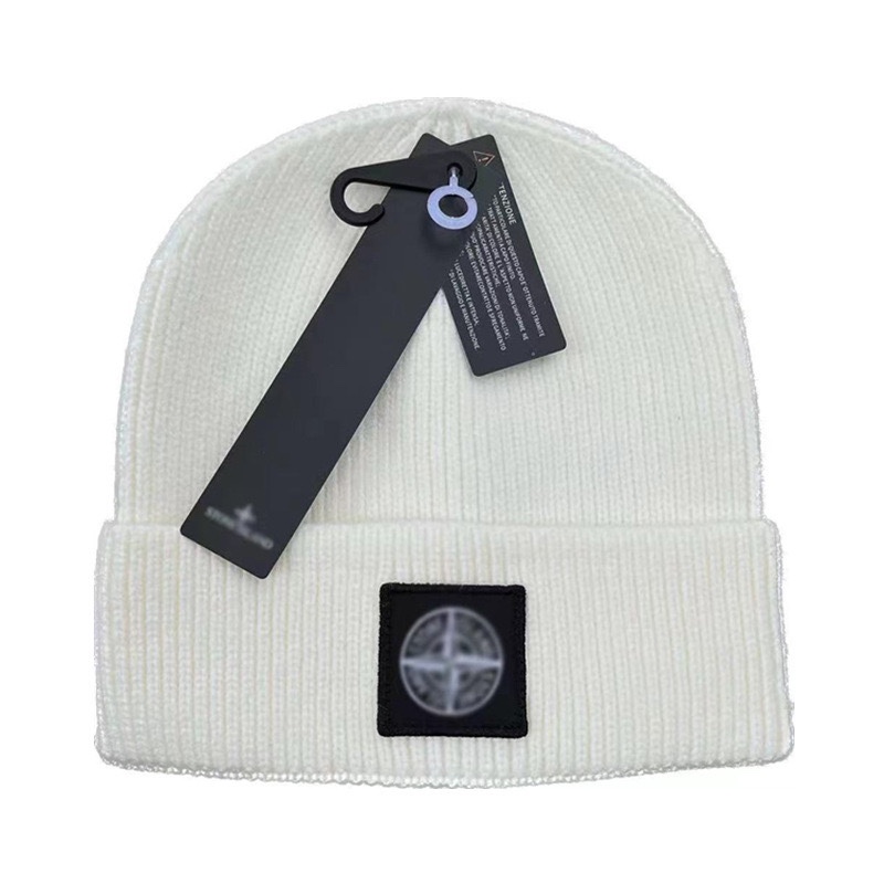 Split Stone Island beanie hat autumn and winter men’s and women’s couple retro tide skiing outdoor knitted wool hat skullcap