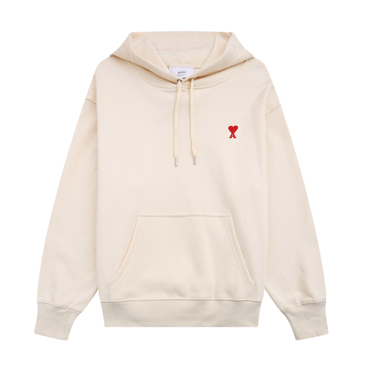 AMI paris embroidered hoodie men’s casual couple sweater small love embroidered Macron color matching top