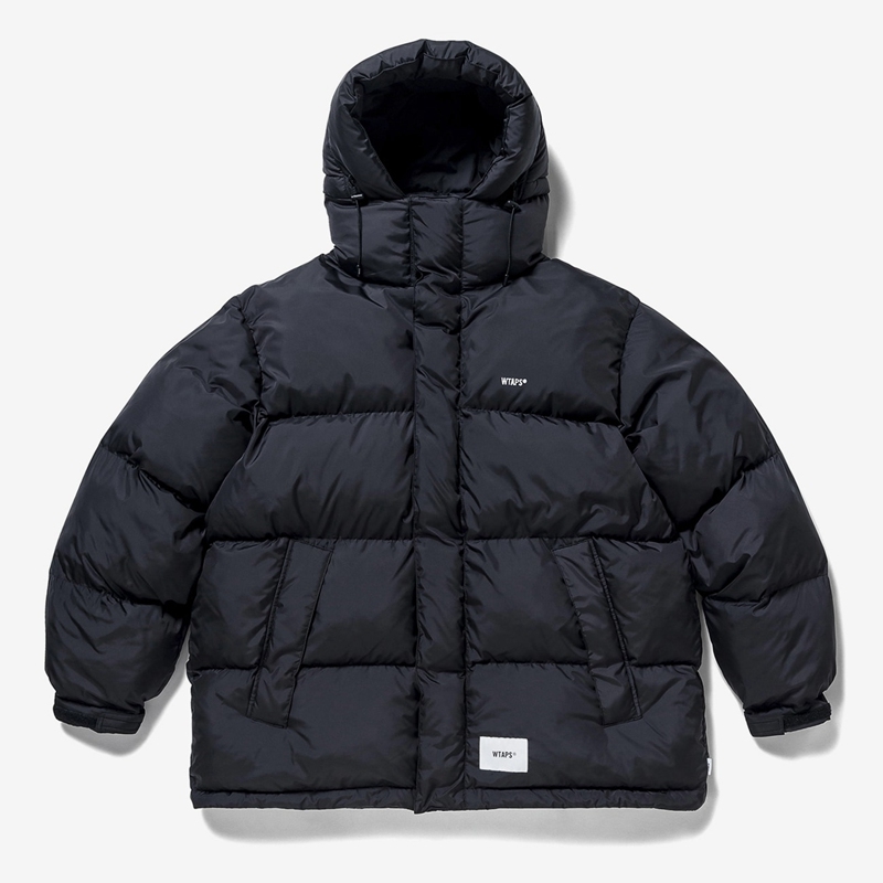WTAPS mid-length down jacket Xishan Che Shawn Yue Japanese style white duck down thickened keep warm pure color hooded coat