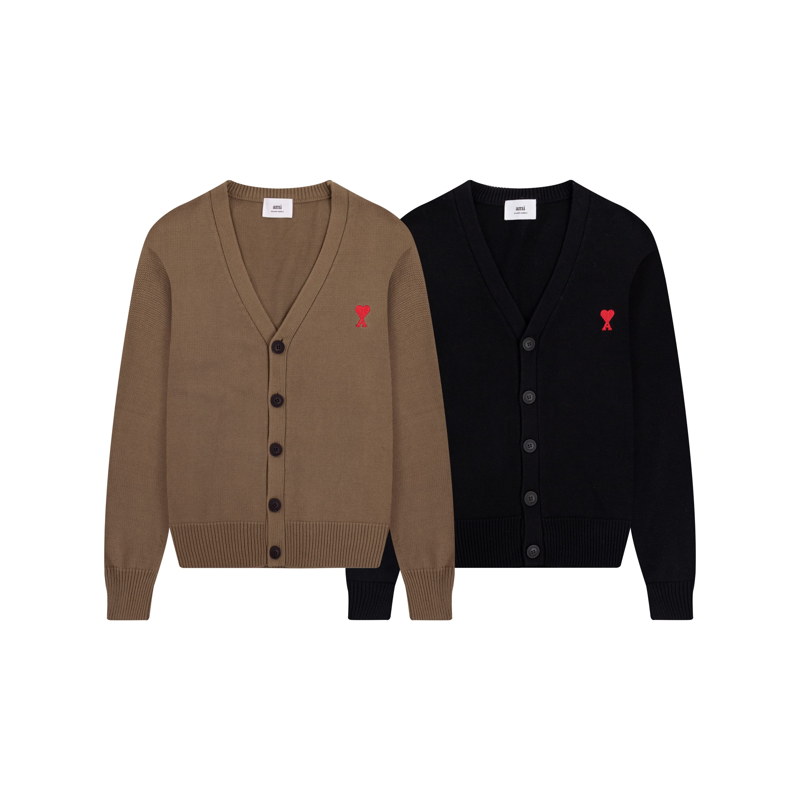 ami paris cardigan sweater genuine goods autumn and winter French style knitwear casual couple High sense coat top