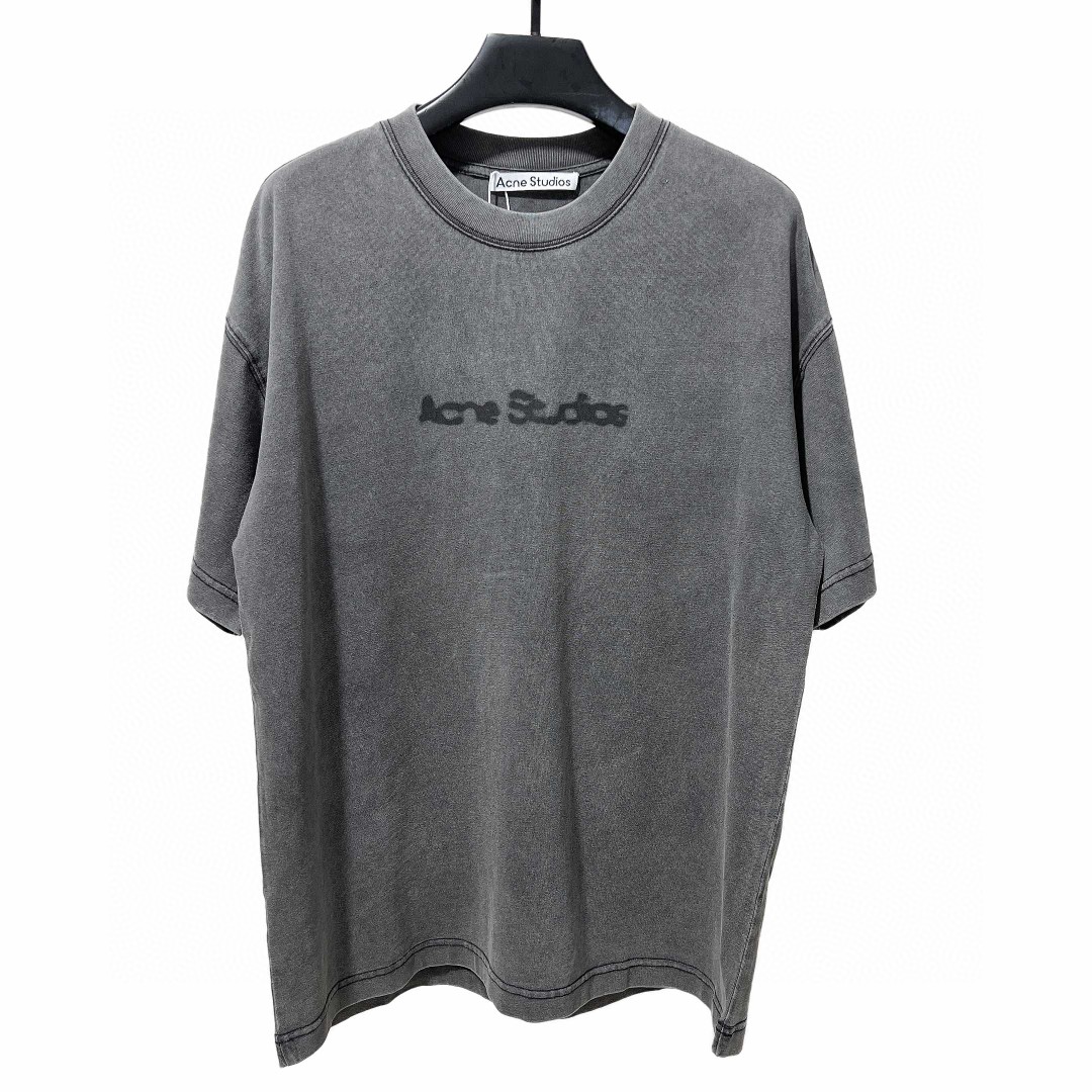 AS 24SS washed faded loose design heavy industry short sleeve t-shirt