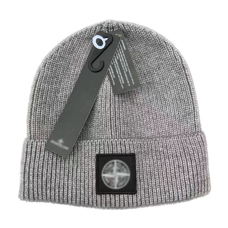 Split Stone Island beanie hat autumn and winter men’s and women’s couple retro tide skiing outdoor knitted wool hat skullcap