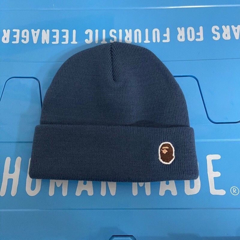 Split Japanese ape head woolen cap embroidery beanie hat tide autumn winter couple vintage knitted hat