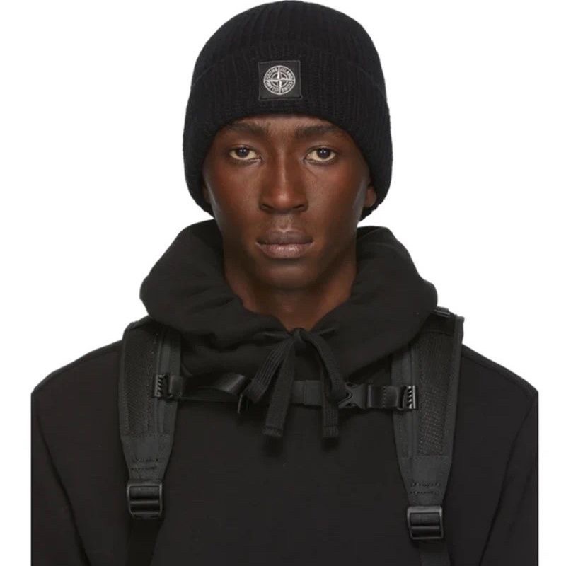 Split Stone Island beanie hat autumn and winter men’s and women’s couple retro tide skiing outdoor knitted wool hat skullcap