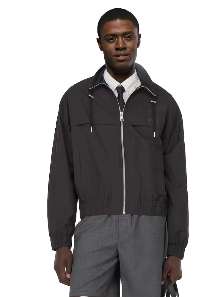 ami S*per luxury french designer model top couple outdoor chadesiel stand collar short lightweight jacket jacket